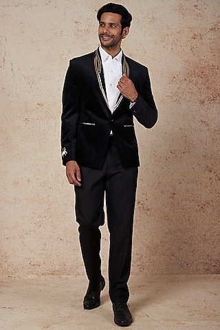 strapless open back dress Buy Sleek Black Party Wear Shirt for Men Online India main image 1