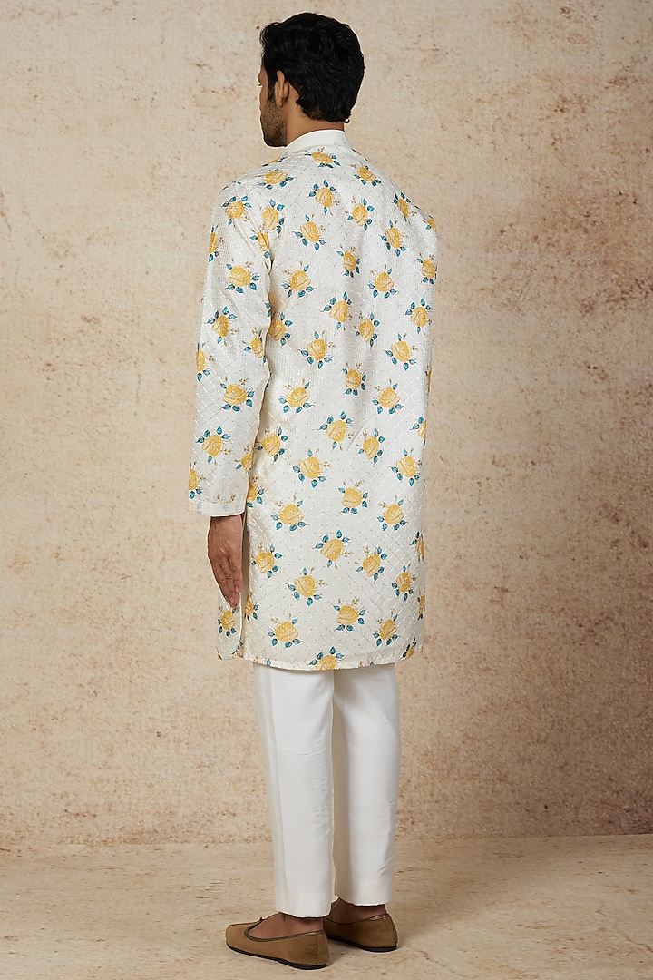 Ivory Printed Kurta Set by Nero By Shaifali & Satya at Pernia's Pop Up Shop