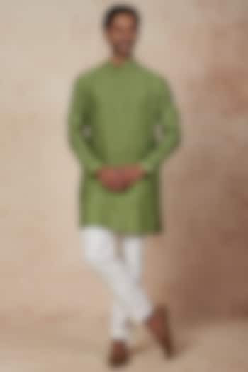 Green Embroidered Kurta Set by Nero by Shaifali & Satya