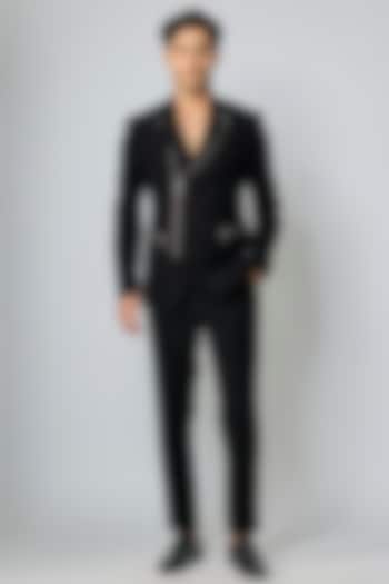 Black Boomario Jacket by Nero By Shaifali & Satya at Pernia's Pop Up Shop