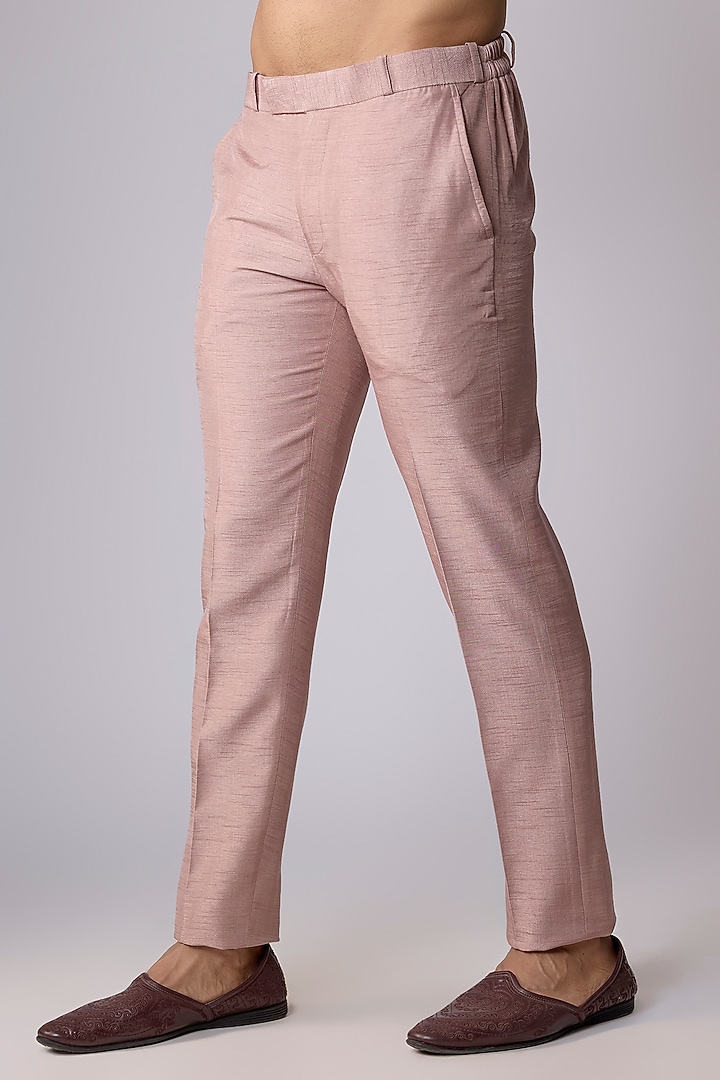 Pink Silk Mirror Work Bundi Jacket Set by Nero By Shaifali & Satya at Pernia's Pop Up Shop