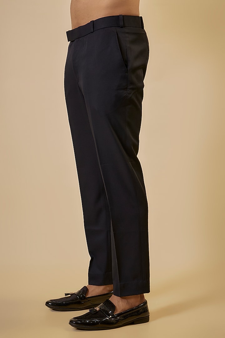 Black Suiting Thread Work Open Jacket Set by Nero by Shaifali & Satya at Pernia's Pop Up Shop