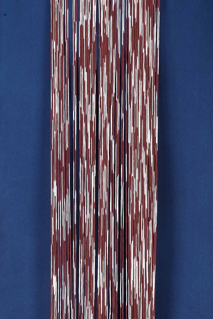 Nachiket Barve presents Cobalt blue piu piu tye and dye fringes satin dress available only at Pernia's Pop Up Shop.