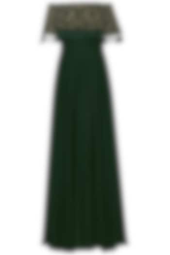 Emerald Green off-shoulder Gown available only at Pernia's Pop Up Shop.
