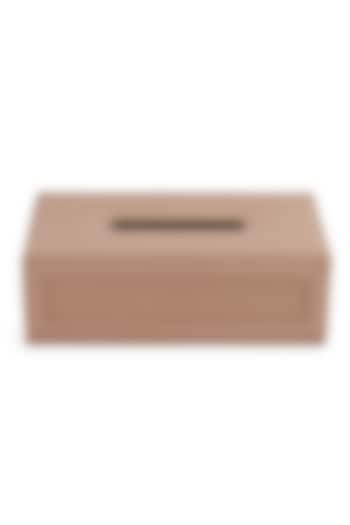 Nude Pink Vegan Leather Interlaced Tissue Box by NADORA at Pernia's Pop Up Shop