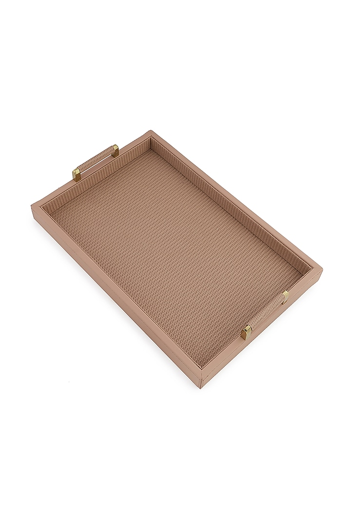 Nude Pink Vegan Leather Braided Tray by NADORA at Pernia's Pop Up Shop