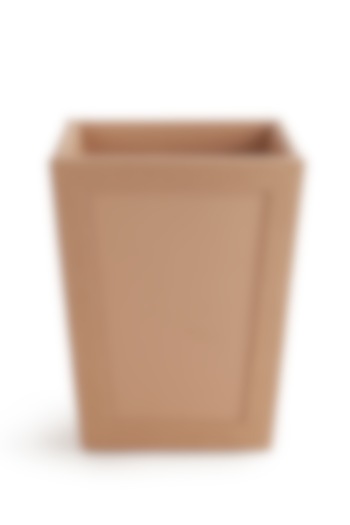 Nude Pink Vegan Leather Interlaced Dustbin by NADORA