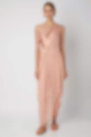 Blush Pink Embroidered Dhoti Set by Nidhika Shekhar at Pernia's Pop Up Shop