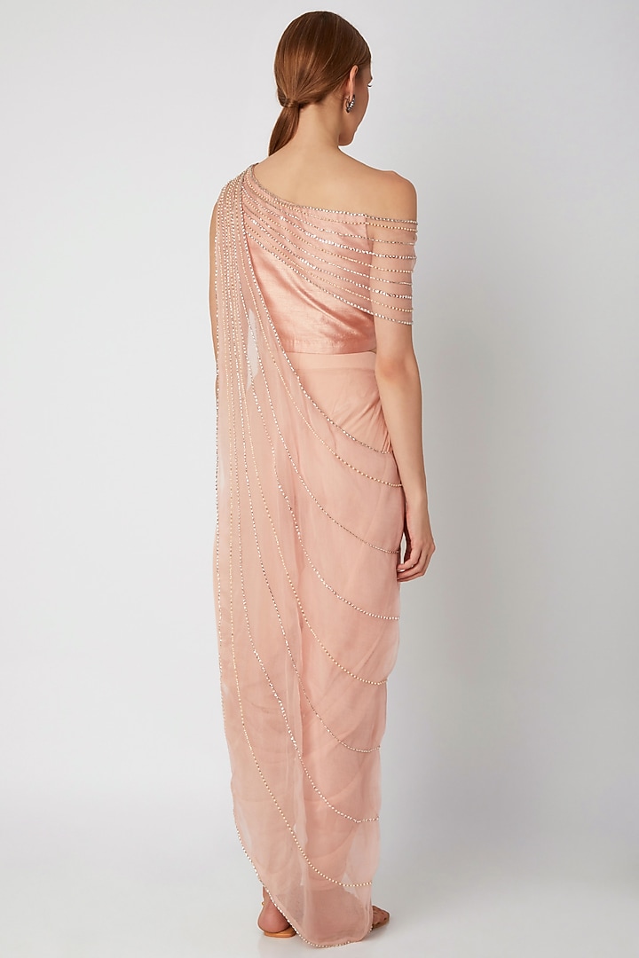 Blush Pink Embroidered Dhoti Set by Nidhika Shekhar at Pernia's Pop Up Shop