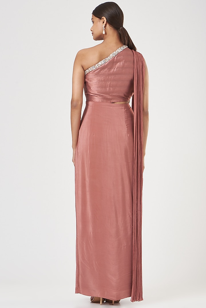 Nude Embroidered Gown by Nidhika Shekhar at Pernia's Pop Up Shop