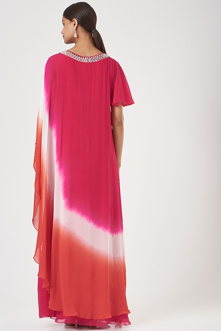 Pink Embroidered Kaftaan by Nidhika Shekhar at Pernia's Pop Up Shop