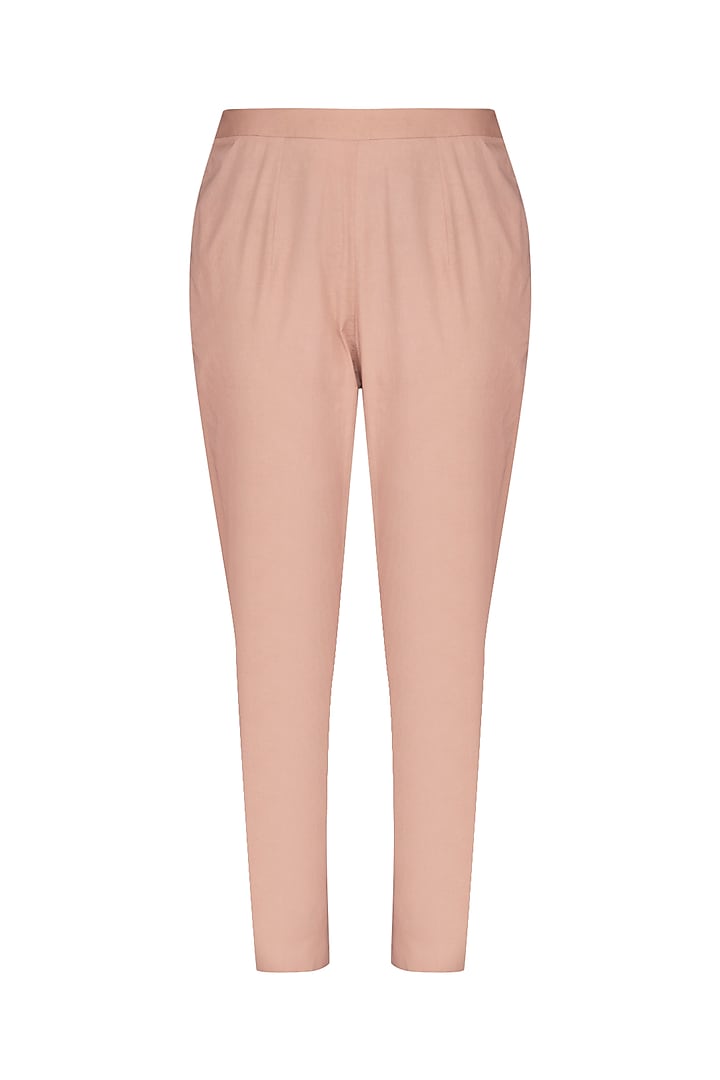 Blush Pink Embroidered & Pleated Kurta Set by Nidhika Shekhar at Pernia's Pop Up Shop