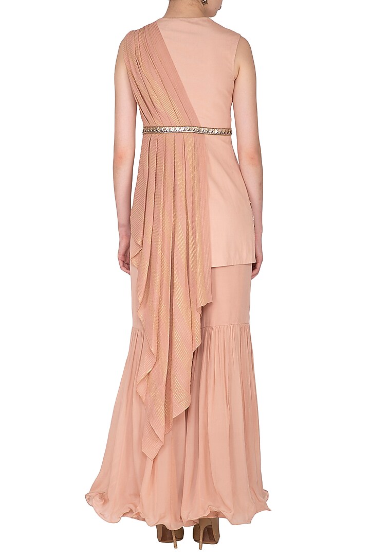 Blush Pink Silk Pant Set by Nidhika Shekhar at Pernia's Pop Up Shop