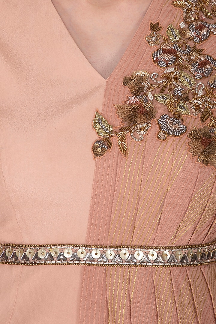 Blush Pink Silk Pant Set by Nidhika Shekhar at Pernia's Pop Up Shop