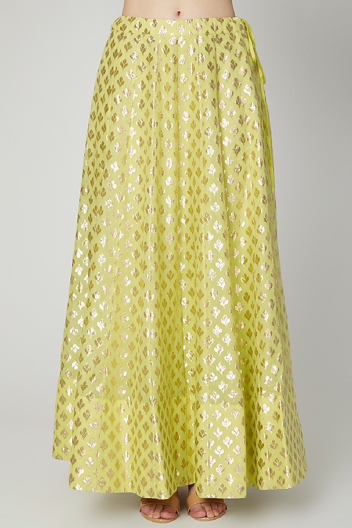 Yellow Embroidered Wedding Lehenga Set by Nidhika Shekhar at Pernia's Pop Up Shop