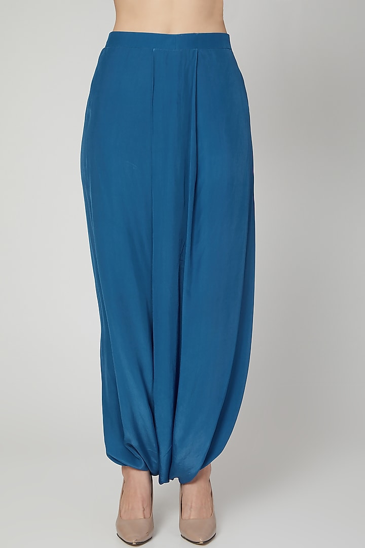 Cobalt Blue Dhoti Set by Nidhika Shekhar at Pernia's Pop Up Shop