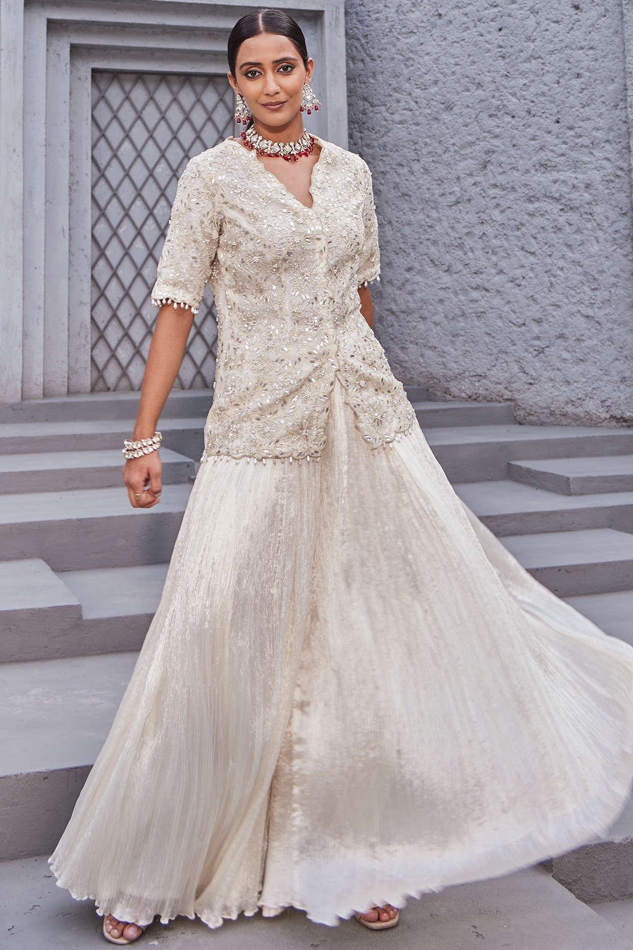 【SARA MALLIKA】SRIDERI GATHER SHORT JK Sara mallika Spring Summer Collection | Pasand by ne Quittez