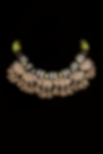 Black Rhodium Finish Oxidised Necklace by Neeta Boochra Jewellery