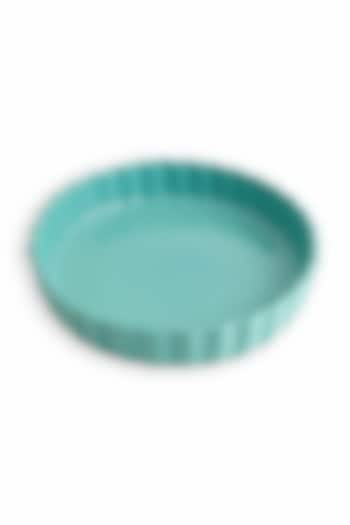 Blue Ceramic Pie Platter by HOUSE OF NEEBA