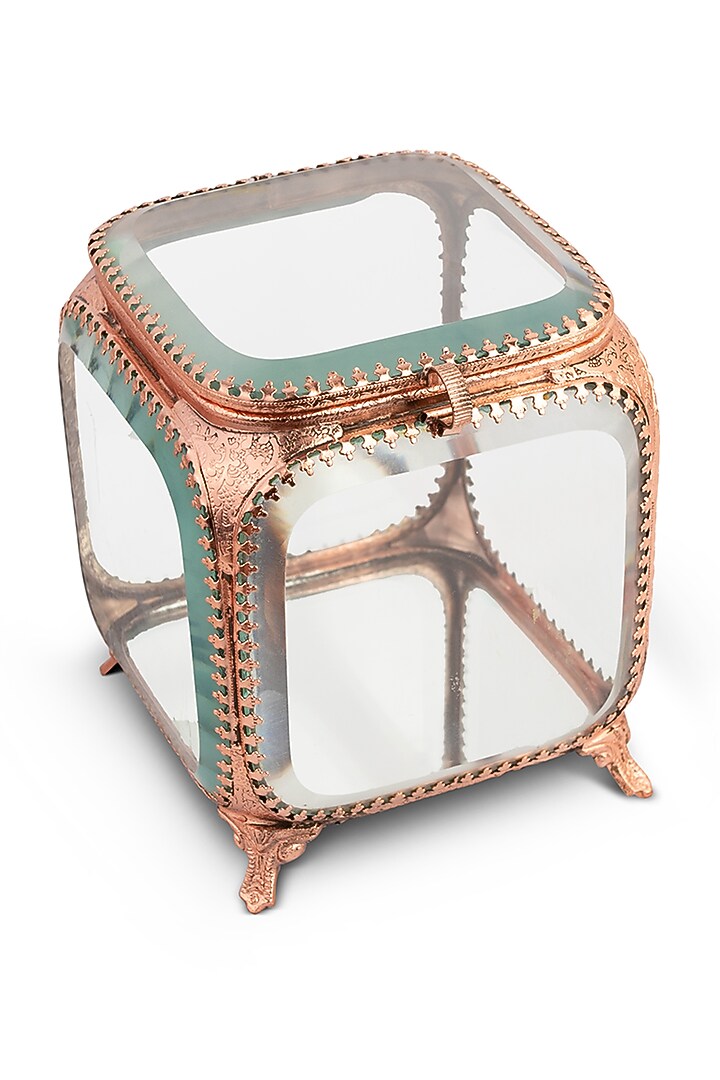 Copper Metal & Glass Storage Box by HOUSE OF NEEBA at Pernia's Pop Up Shop