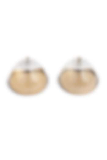 Gold Metal Plate With Mini Cloche ( Set Of 2) by HOUSE OF NEEBA