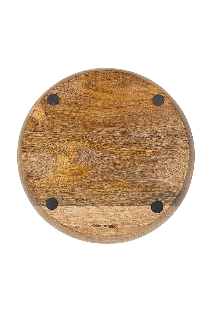 Green & Orange Mango Wood Printed Chip & Dip Platter by HOUSE OF NEEBA at Pernia's Pop Up Shop