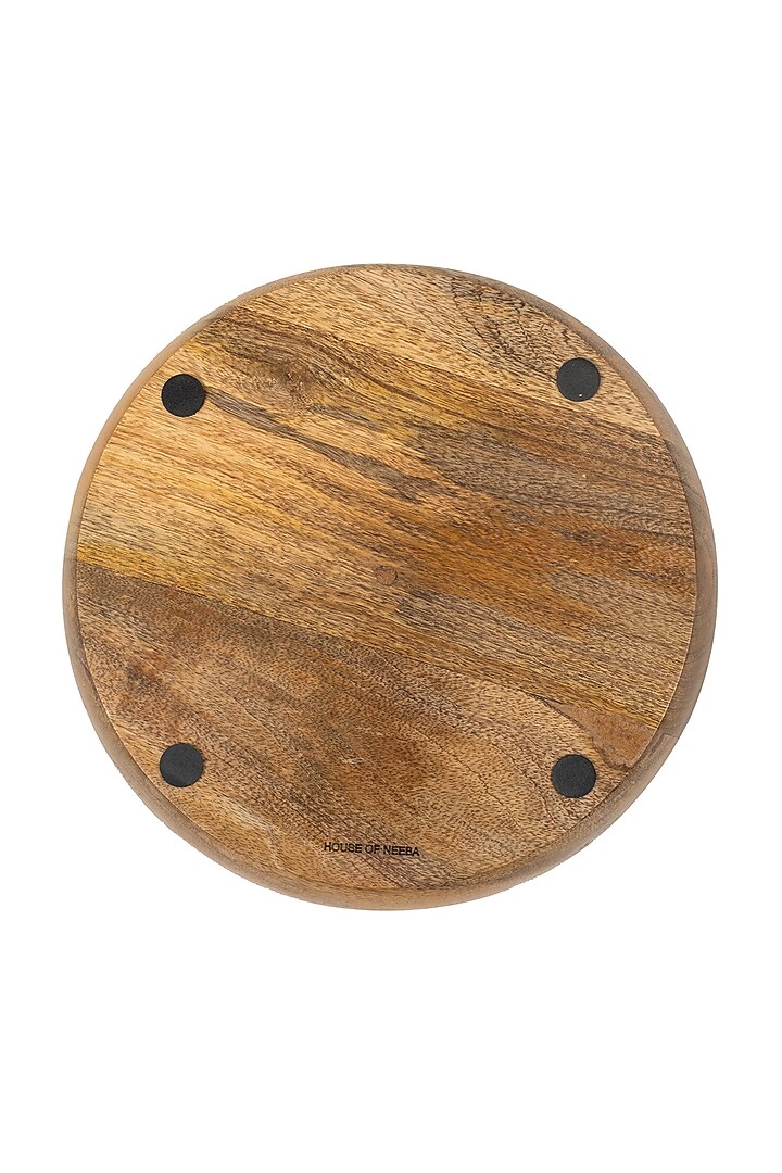White & Pink Mango Wood Printed Chip & Dip Platter by HOUSE OF NEEBA at Pernia's Pop Up Shop