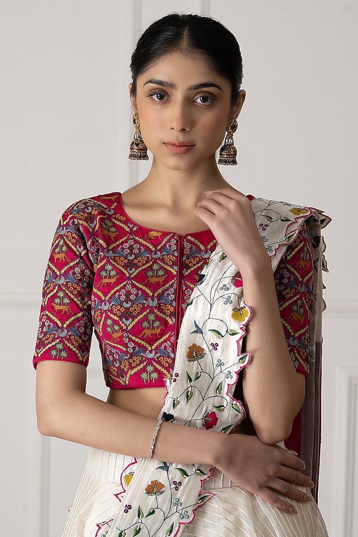 White Organza Wedding Lehenga Set by Neelu and Manvi at Pernia's Pop Up Shop