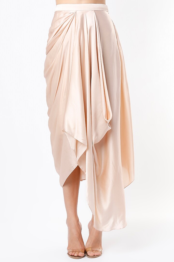 Peach Embroidered Jacket Set by COUTURE BY NIHARIKA at Pernia's Pop Up Shop