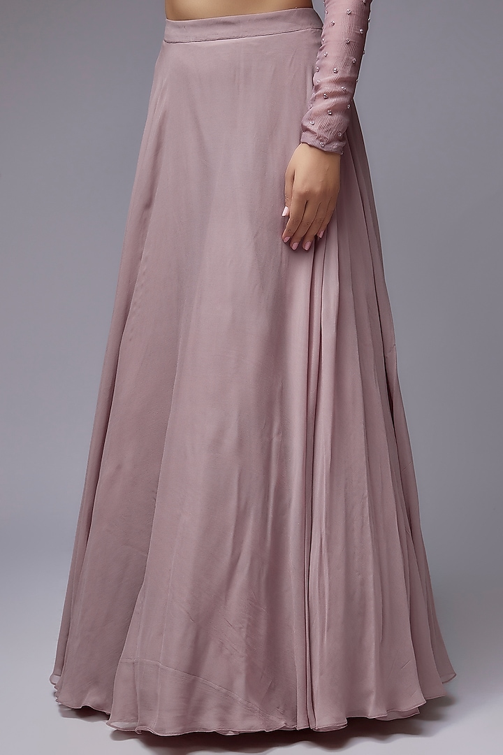 Purple Net Embroidered Jacket Set by COUTURE BY NIHARIKA at Pernia's Pop Up Shop