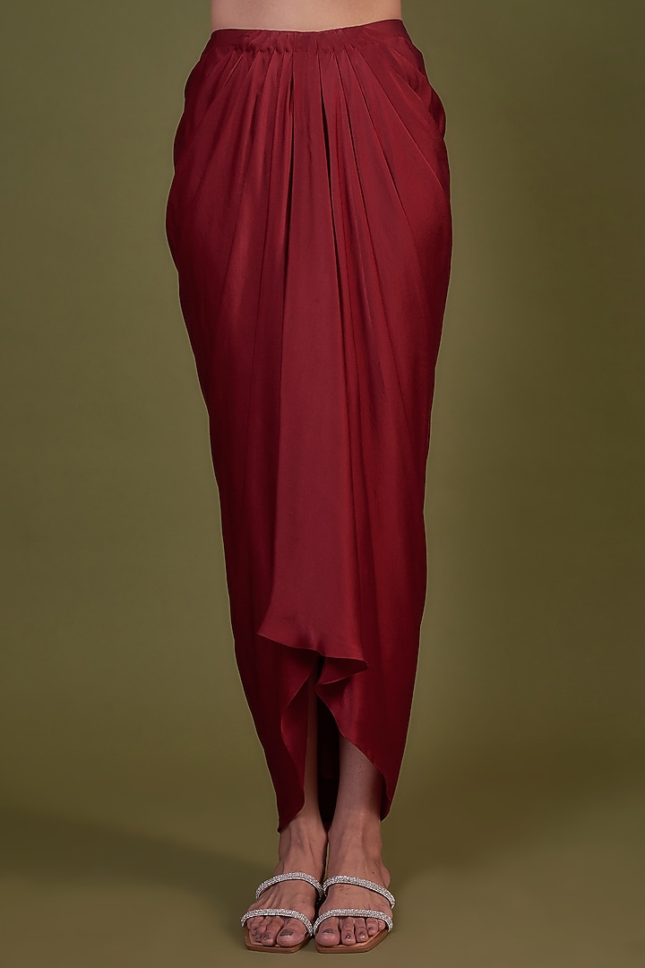Red Net Jacket Set by COUTURE BY NIHARIKA at Pernia's Pop Up Shop