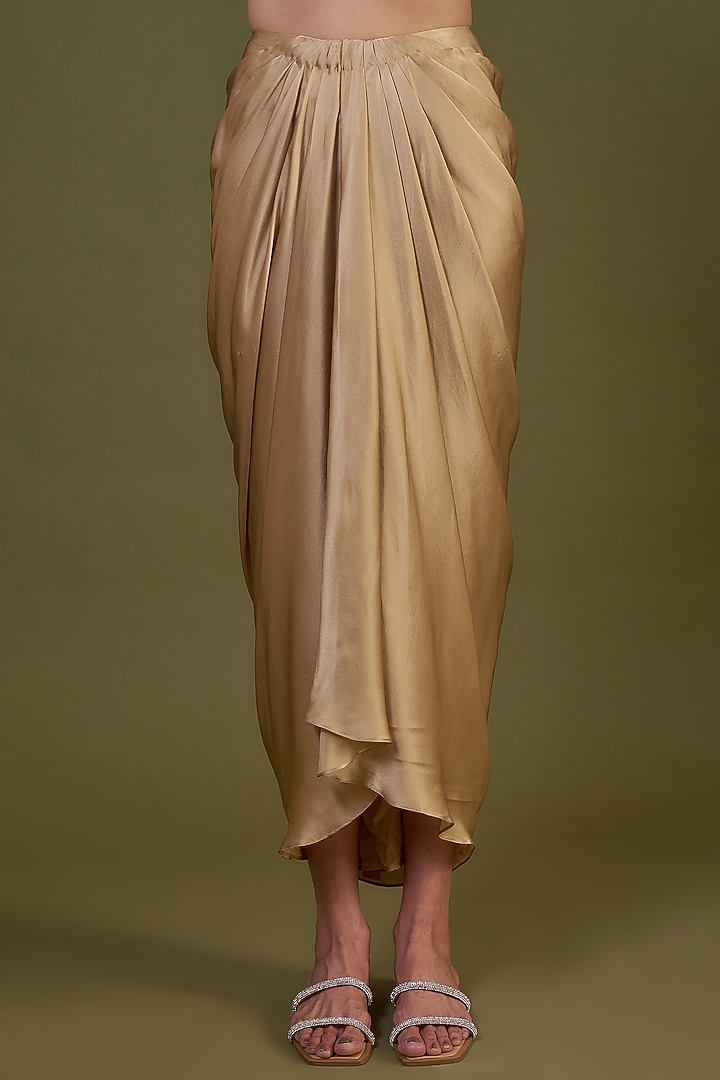 Gold Net Jacket Set by COUTURE BY NIHARIKA at Pernia's Pop Up Shop