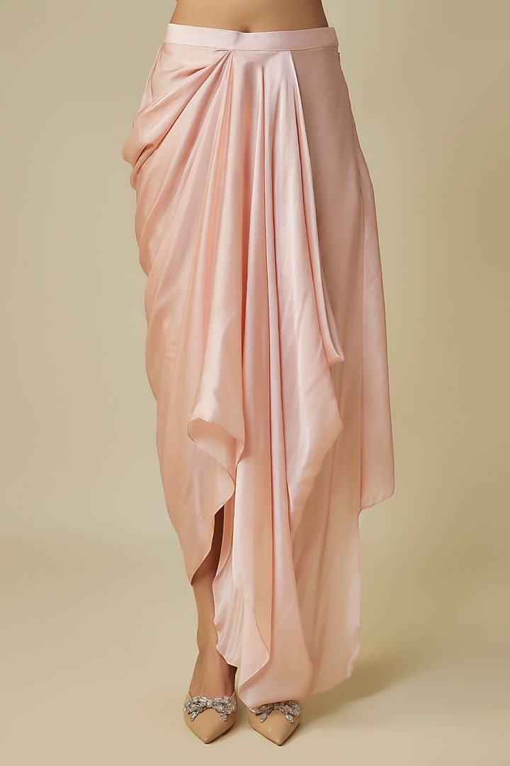 Pink Net & Pure Satin Cutdana Embroidered Jacket Set by COUTURE BY NIHARIKA at Pernia's Pop Up Shop