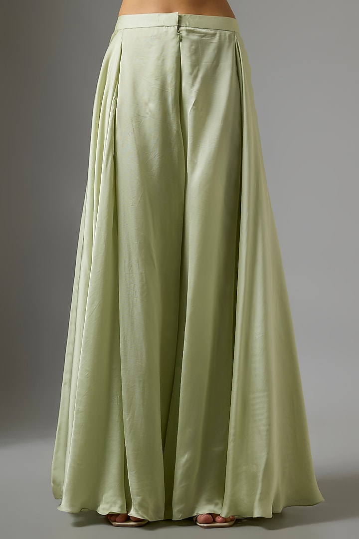 Mint Green Organza Floral Cutwork Jacket Set by COUTURE BY NIHARIKA at Pernia's Pop Up Shop