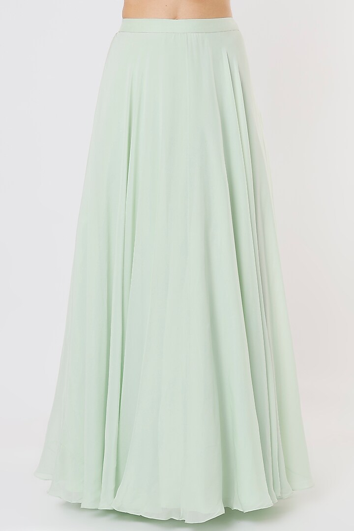 Mint Organza Wedding Lehenga Set by COUTURE BY NIHARIKA at Pernia's Pop Up Shop