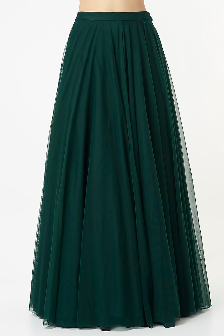 Emerald Green Embroidered Jacket Set by COUTURE BY NIHARIKA at Pernia's Pop Up Shop