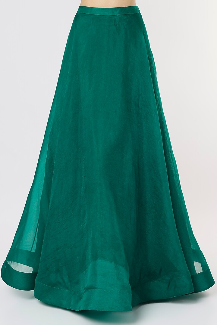 Emerald Green Hand Embroidered Jacket Set by COUTURE BY NIHARIKA at Pernia's Pop Up Shop