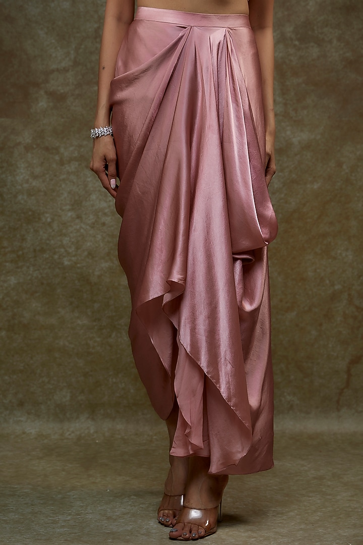 Blush Pink Viscose Embroidered Cape Set by COUTURE BY NIHARIKA at Pernia's Pop Up Shop