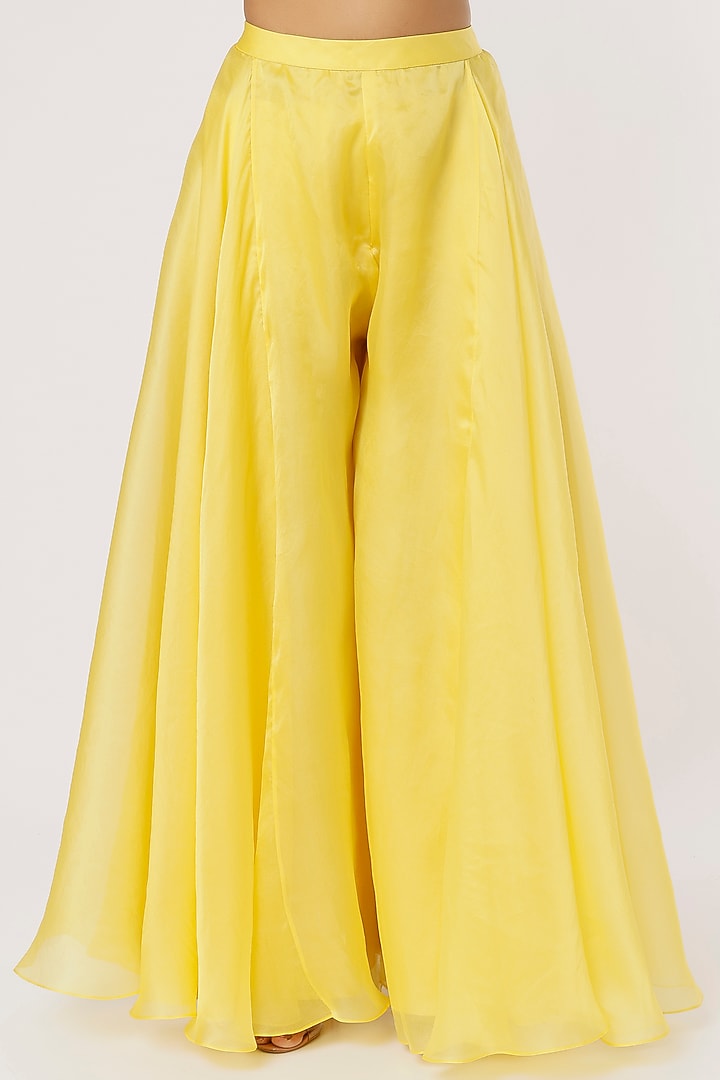 Yellow Embroidered Jacket Set by COUTURE BY NIHARIKA at Pernia's Pop Up Shop