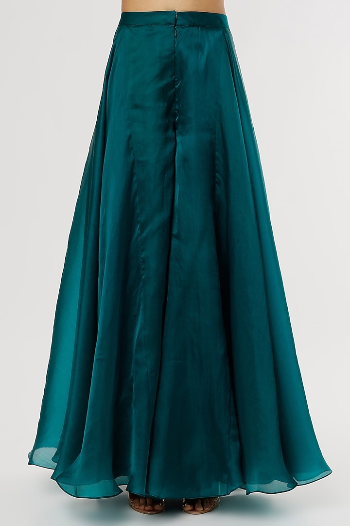 Emerald Green Embroidered Jacket Set by COUTURE BY NIHARIKA at Pernia's Pop Up Shop