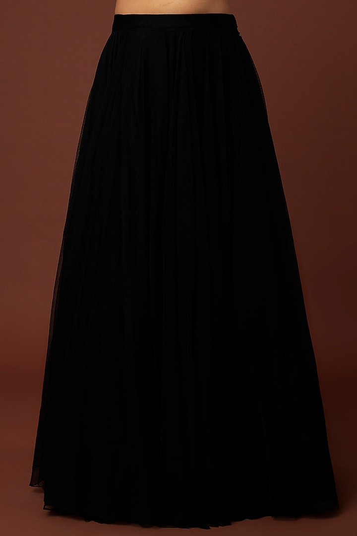 Black Embroidered Jacket Set by COUTURE BY NIHARIKA at Pernia's Pop Up Shop