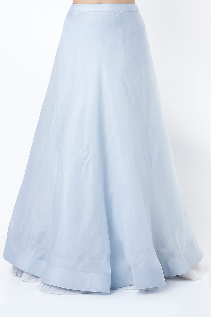Iceberg Blue Embroidered Engagement Gown by COUTURE BY NIHARIKA at Pernia's Pop Up Shop
