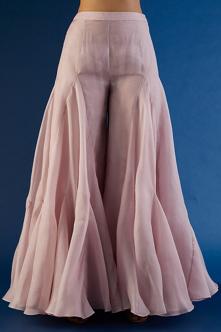 Lilac Embroidered Jacket Set by COUTURE BY NIHARIKA at Pernia's Pop Up Shop