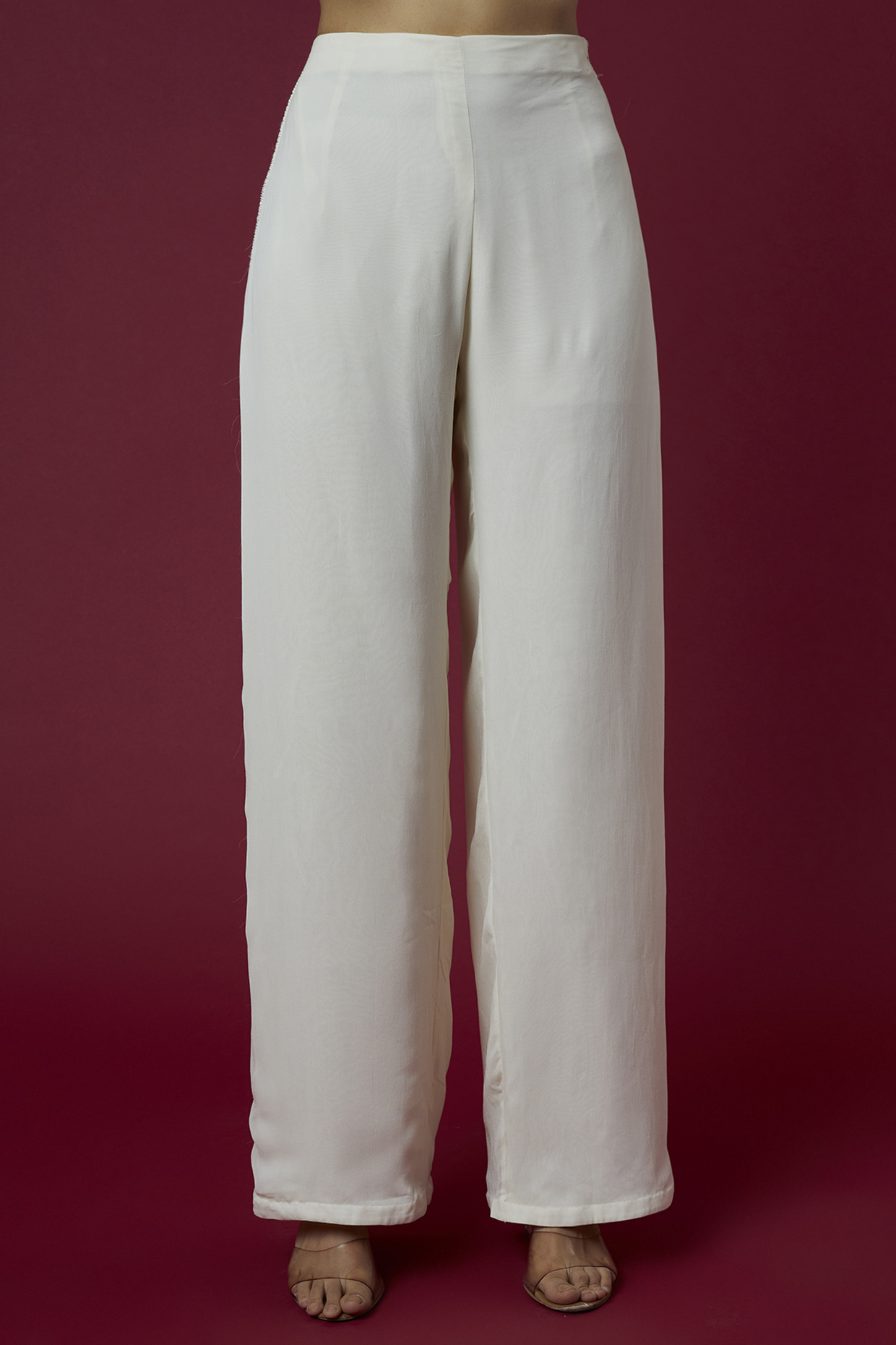 Elastic waist linen pant for women 2129#