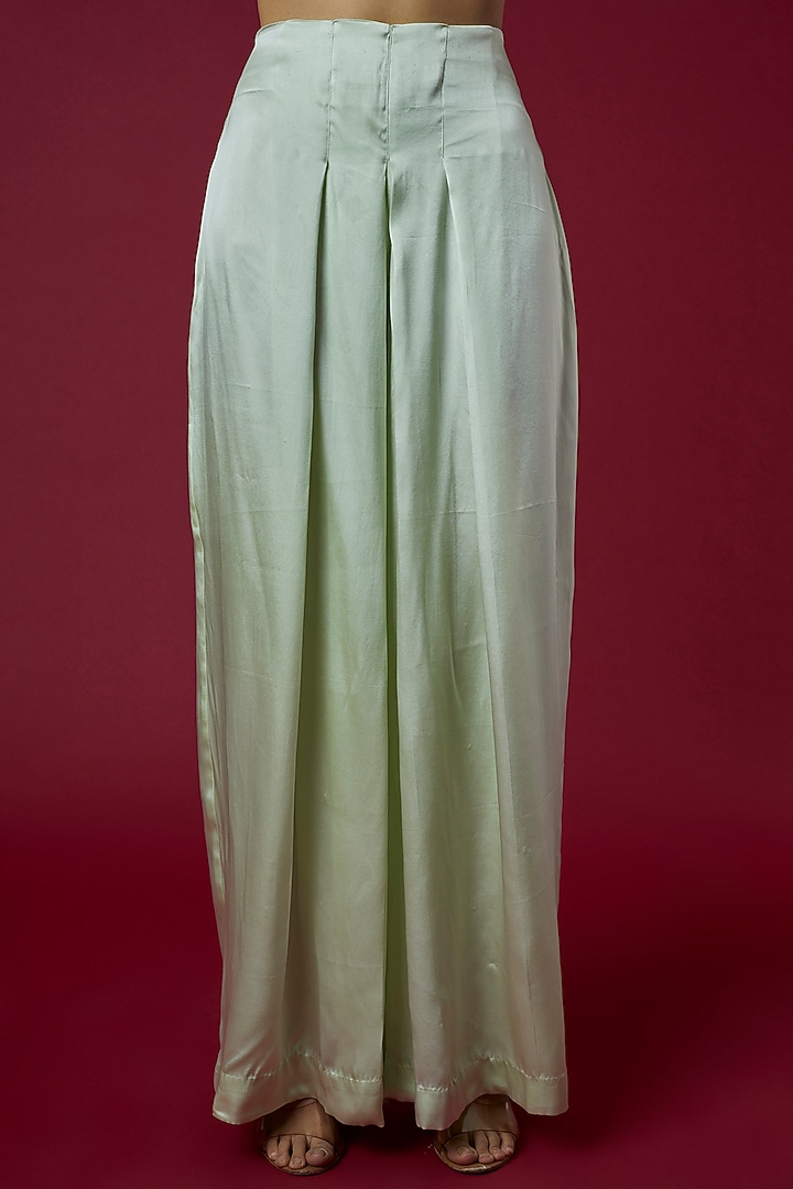 Mint Green Organza Embroidered Cape Set by COUTURE BY NIHARIKA at Pernia's Pop Up Shop