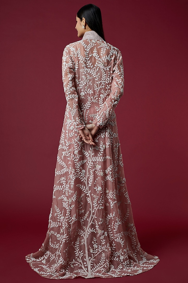 Blush Pink Embroidered Jacket Set by COUTURE BY NIHARIKA at Pernia's Pop Up Shop