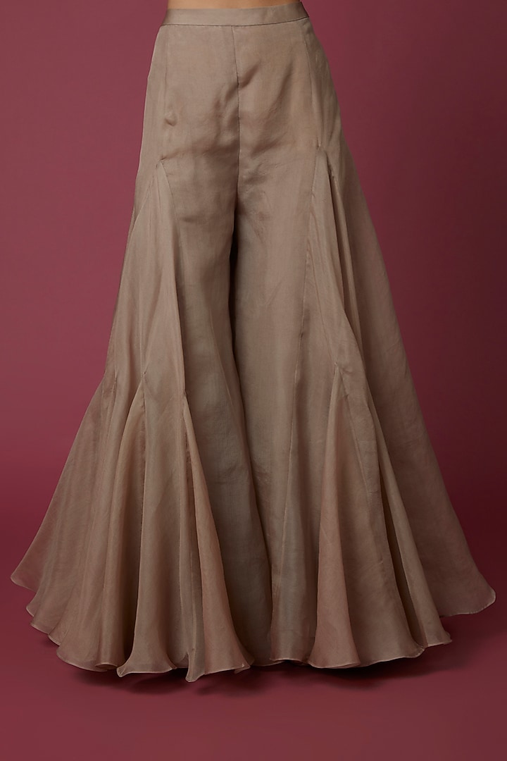 Grey Embroidered Jacket Set by COUTURE BY NIHARIKA at Pernia's Pop Up Shop