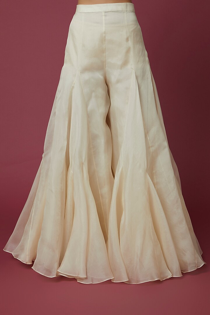 White Embroidered Jacket Set by COUTURE BY NIHARIKA at Pernia's Pop Up Shop
