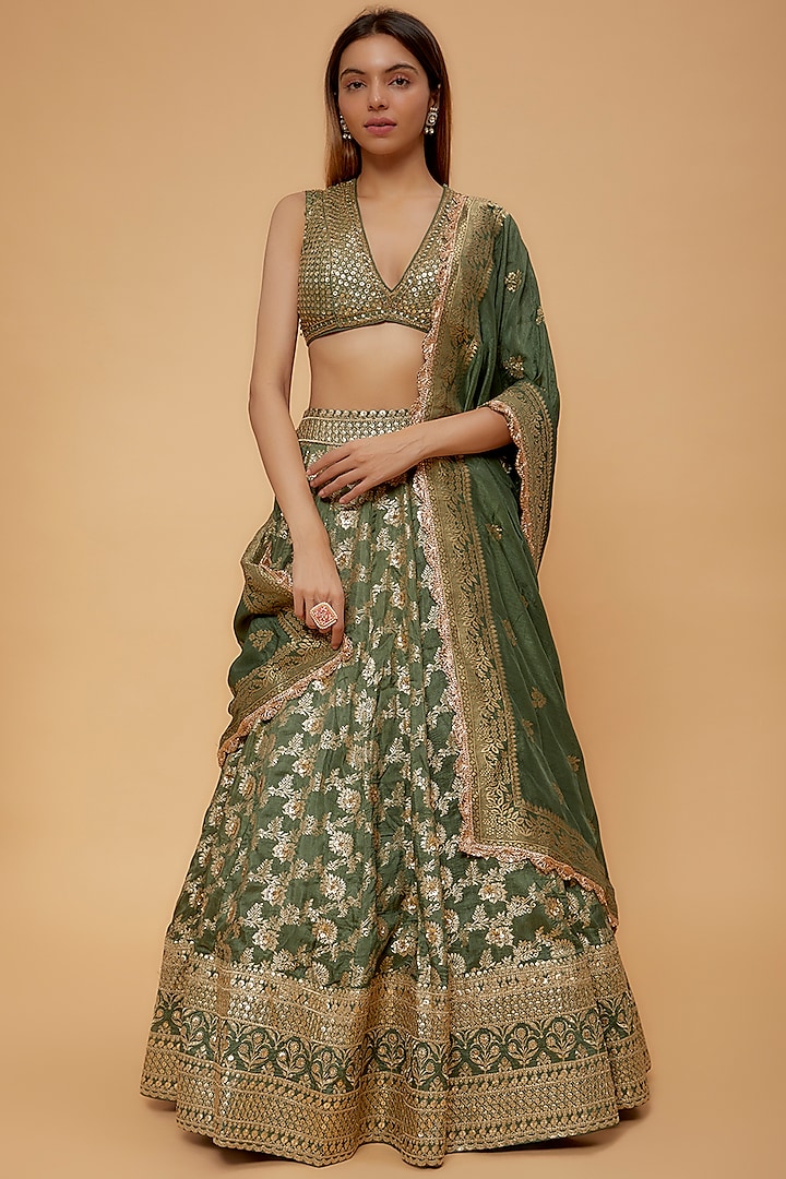 Ethnic World Stitched Green Lehenga at Rs 48900 in Pune