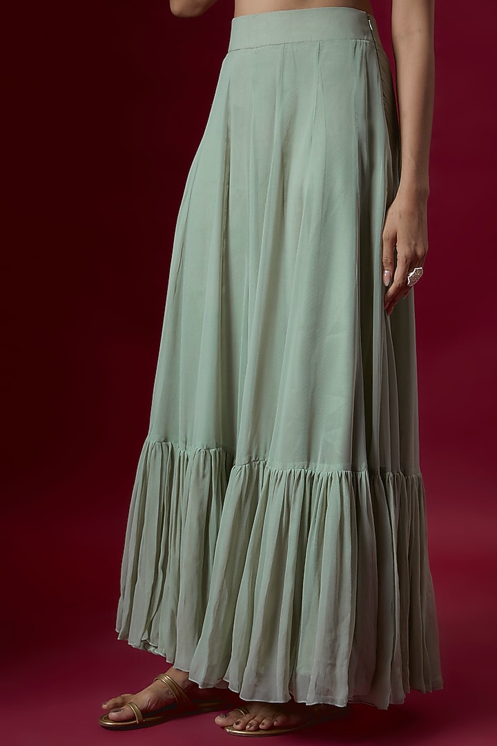 Powder Blue Silk Hand Embroidered Wedding Lehenga Set by Neha Mehta Couture at Pernia's Pop Up Shop